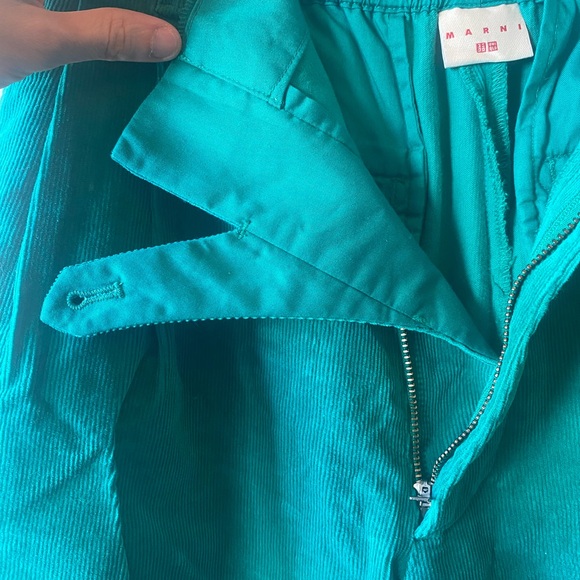 marni turquoise corduroy trousers - Picture 3 of 6